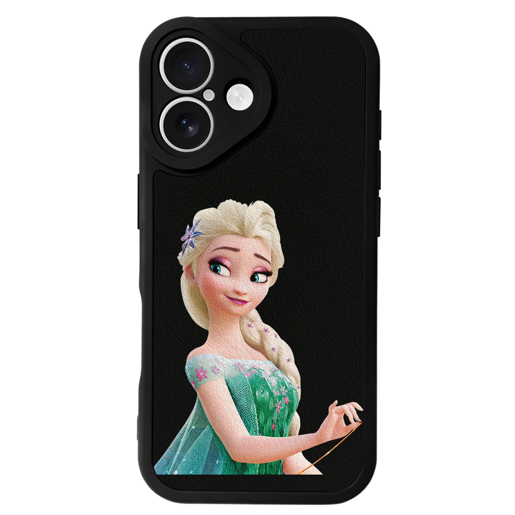 （画像用） アナと雪の女王 アンナ エルサ Frozen Anna Elsa 【iPhone 16シリーズ対応】シリコンスマホケース（レザー調） 材質：シリコン